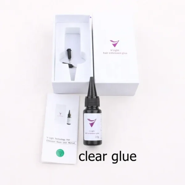V-Light Hair Extensions Glue- 20g [ CLEAR OR BLACK ]